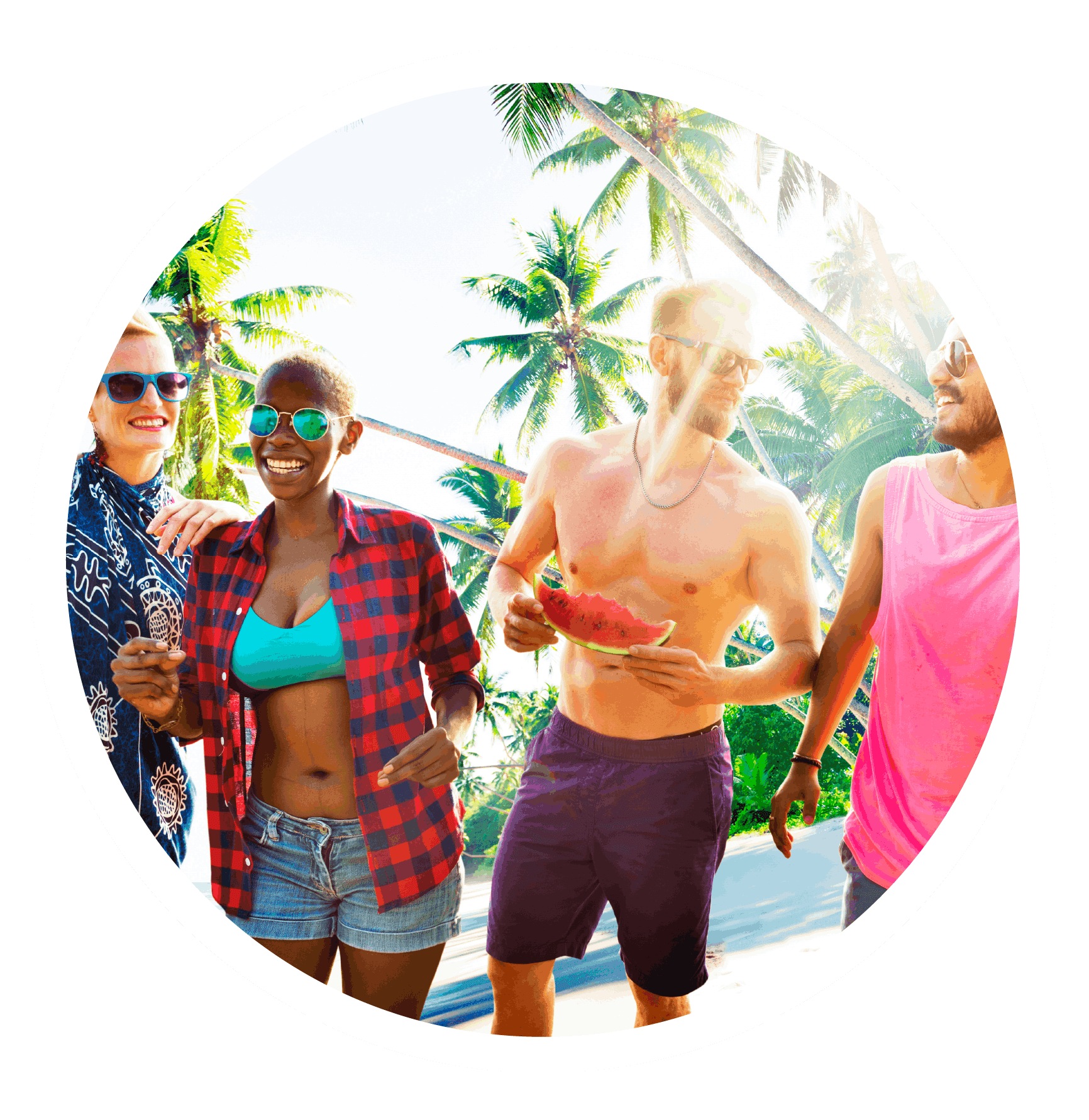 Travelers on a Travaze tour